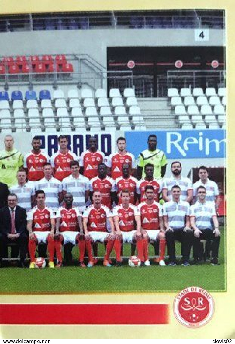 387 Equipe Stade De Reims 2/2 - Panini France Foot 2014-2015 Sticker Vignette - French Edition