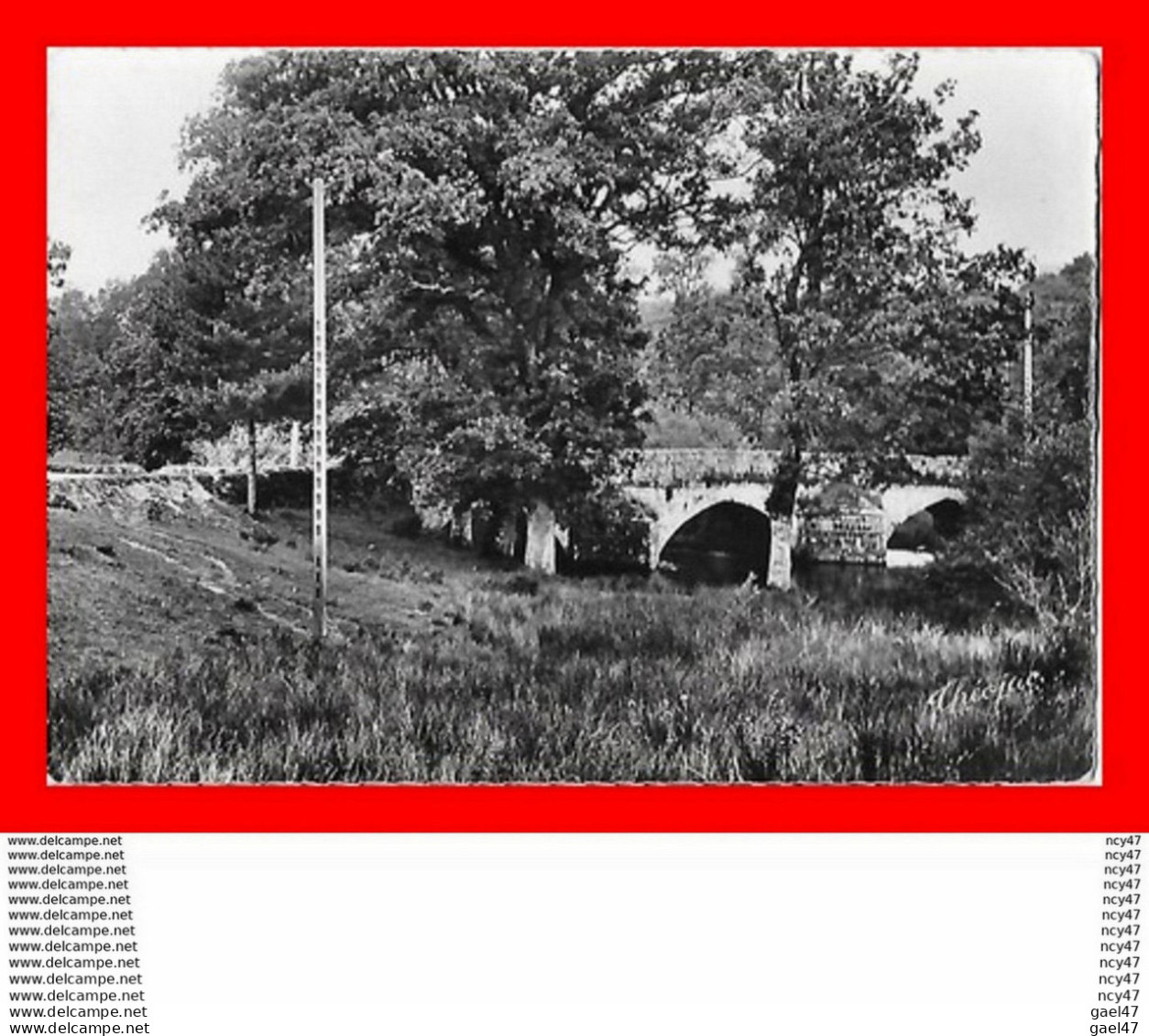 CPSM/gf (87)  NEDDE.  Le Pont Sur La Vienne Et La Route De Claverolas...S2102 - Autres & Non Classés