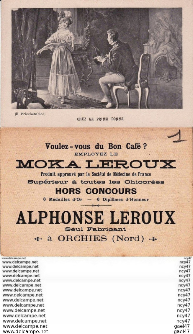 CHROMOS. Moka.  A. LEROUX. (Orchies).   Chez La Prima Donna. ...Z405 - Thé & Café