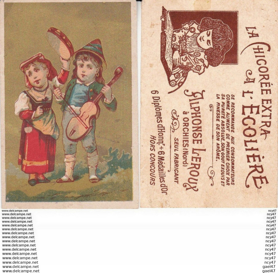 CHROMOS. Chicorée A. LEROUX. (Orchies).  Les Troubadours. ...Z398 - Tea & Coffee Manufacturers