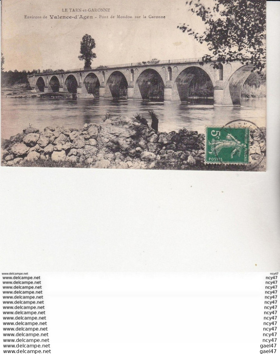 CPA  (82) VALENCE-D'AGEN. Pont De Mondon Sur La Garonne . ...Z434 - Castelsarrasin