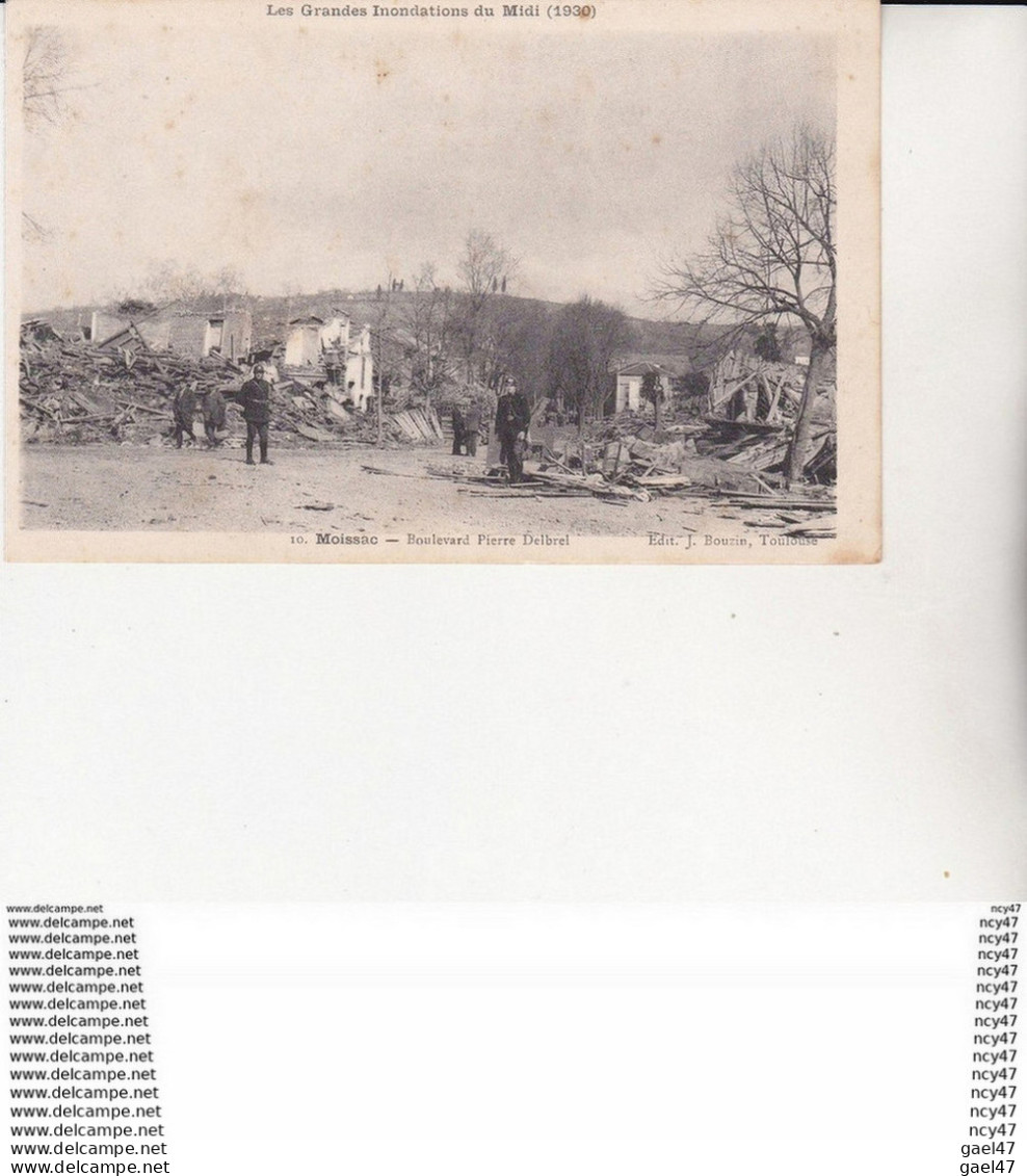 CPA (82) MOISSAC.  Les Grandes Inondations Du Midi (1930), Boulevard Pierre Delbrel. ...Z456 - Moissac