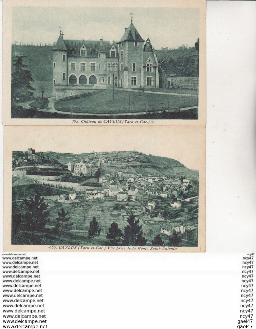 Lot 2 CPA + 1 CPSM  (82) CAYLUS. Le Château / Vue Panoramique / Vue Générale. ...Z461 - Caylus