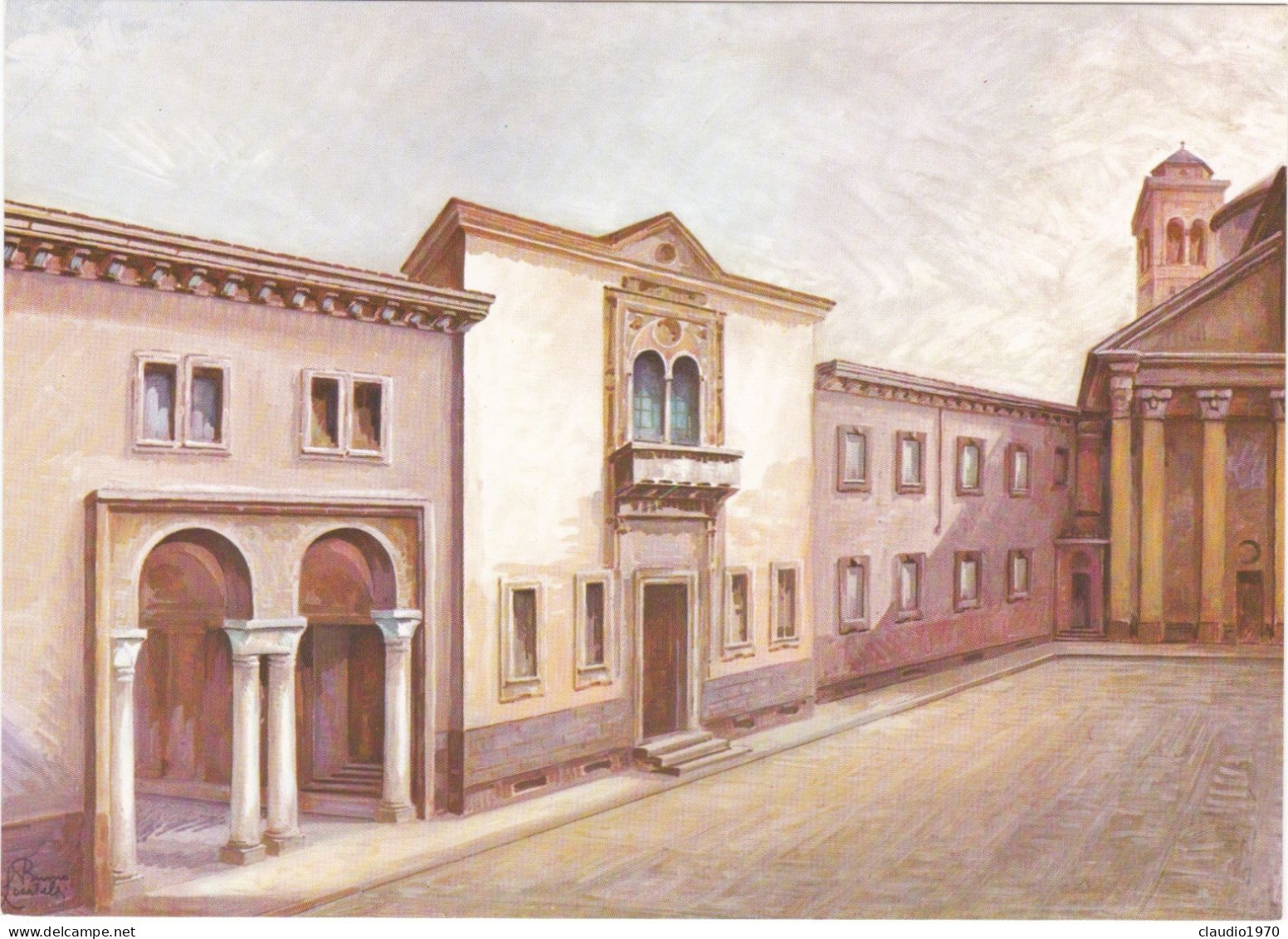 MILANO - CARTOLINA  - CONVENTO DEGLI OLIVETANI (OGGI MUSEO SCIENZA E TECNICA - DA DISCORSO STORICO -  ALESSANDRO MANZONI - Milano (Mailand)