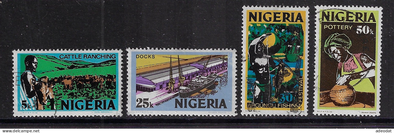 NIGERIA  1973-74  SCOTT#294,302,303,305 USED - Nigeria (1961-...)