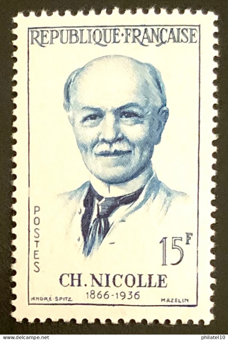1958 FRANCE N 1144 CH. NICOLLE GRANDS MÉDECINS FRANÇAIS - NEUF** - Neufs