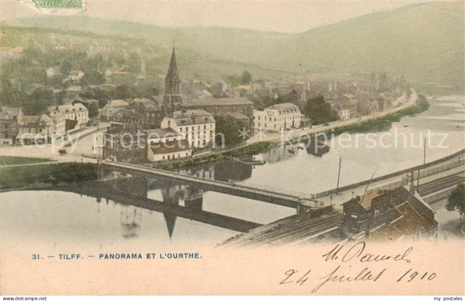 73851439 Tilff Esneux Belgie Panorama Et L Ourthe  - Esneux