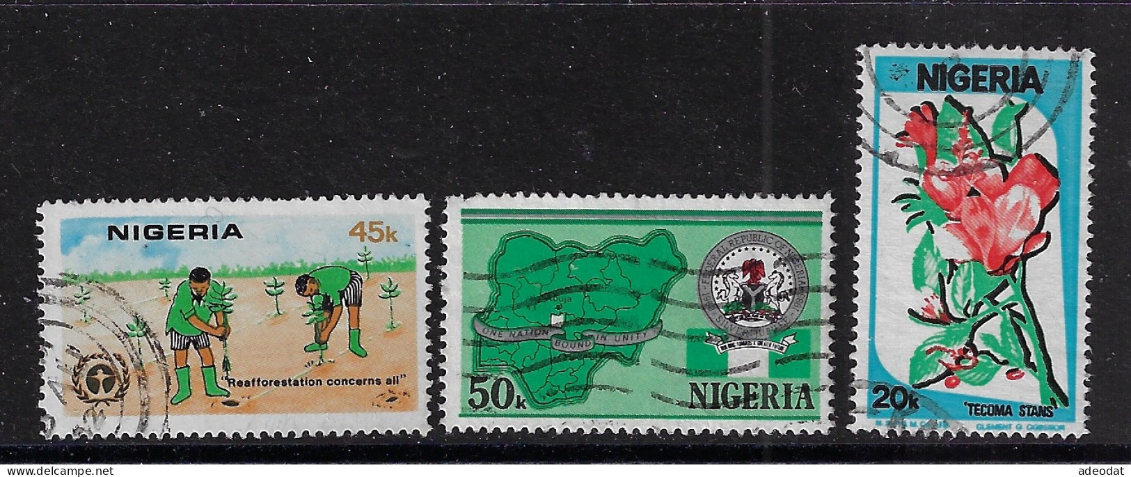 NIGERIA  1982-86  SCOTT#415,474,493  USED - Nigeria (1961-...)