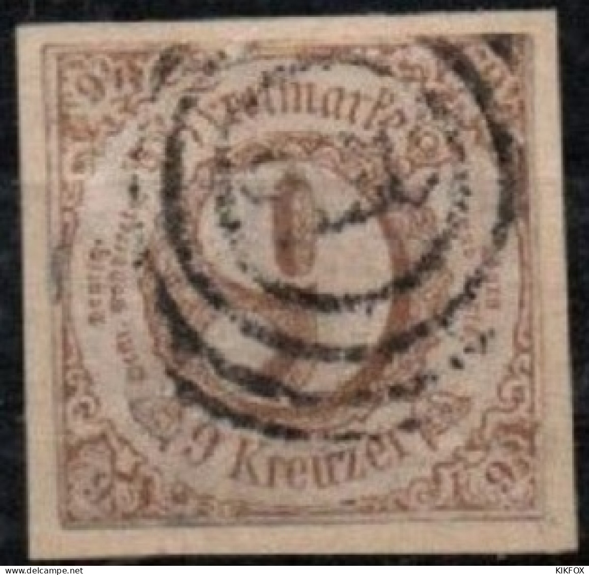 ALTDEUTSCHLAND , THURN UND TAXIS, 1862 - 1864, MI 34, 9 KREUZER, ZIFFER IM KREIS, GESTEMPELT, OBLITERE - Used