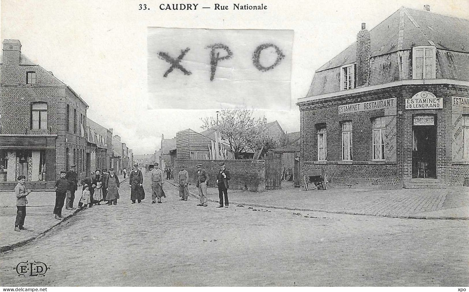 Caudry. Rue Nationale. Estaminet JB Lengrand. - Caudry