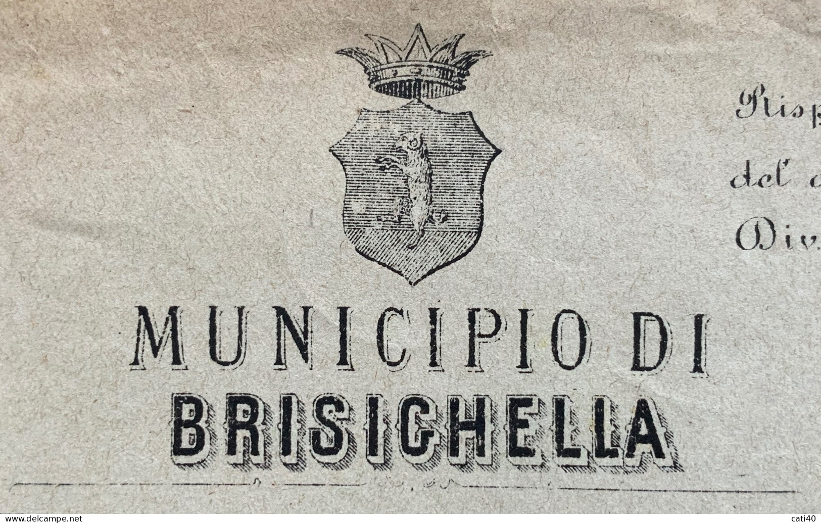 MUNICIPIO DI BRISIGHELLA ANTICA LETTERA DEL 22 APR 89 PER TERRA DEL SOLE E CASTROCARO - Marcofilía