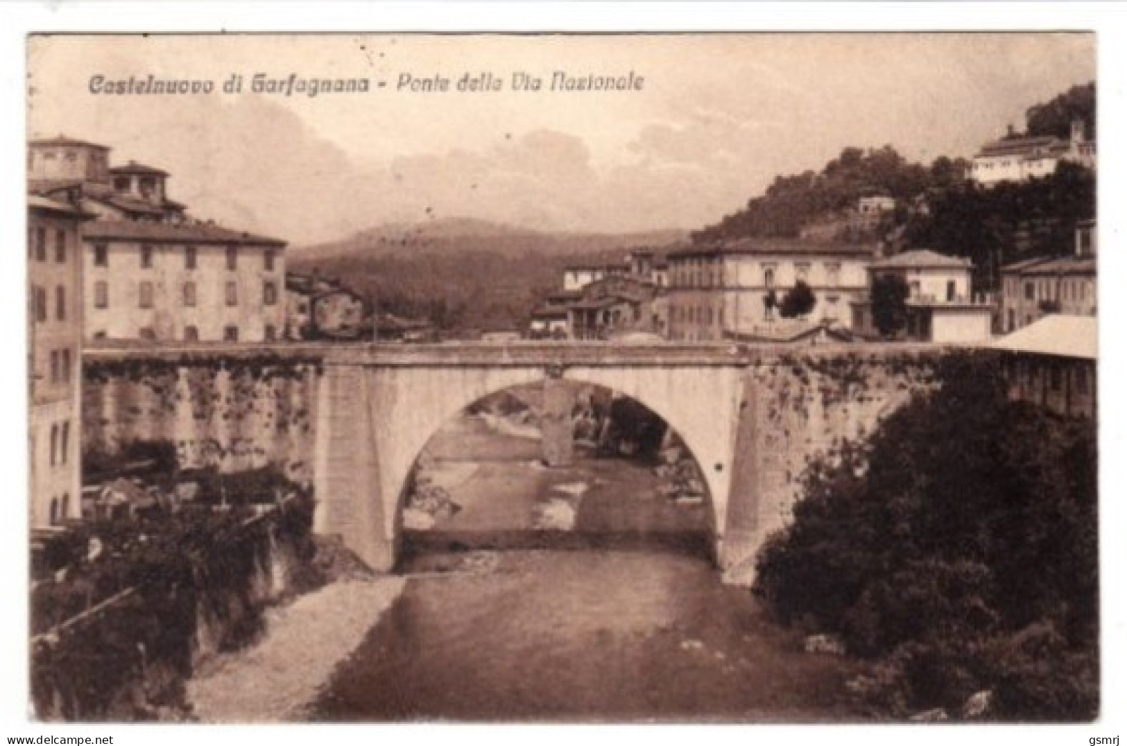 Cartolina - Castelnuovo Garfagnana - Ponte Della Via Nazionale - Lucca. - Lucca