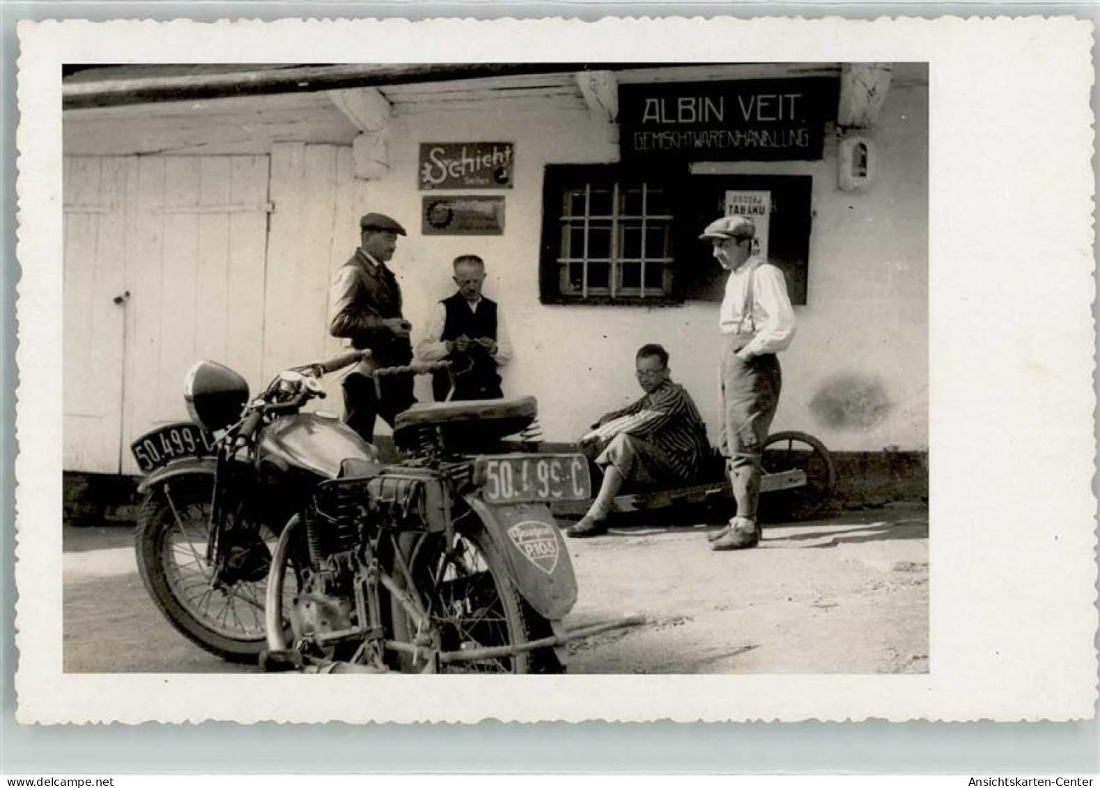 13907905 - Gemischtwarenladen Albin Veit  Emailleschild An Der Wand - Motos