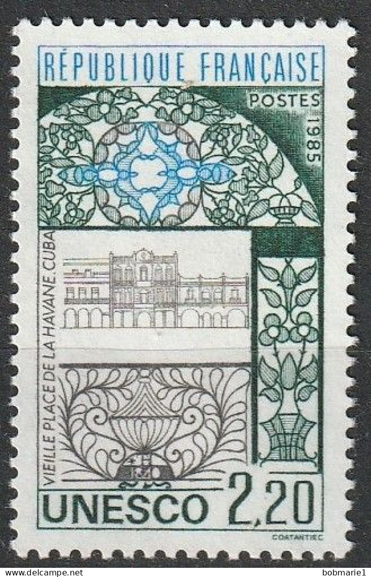 Timbre U.N.E.S.C.O Patrimoine Universel. Vieille Place De La Havane, Cuba. Timbre De Service Neuf** 1985 N° 89 - Mint/Hinged