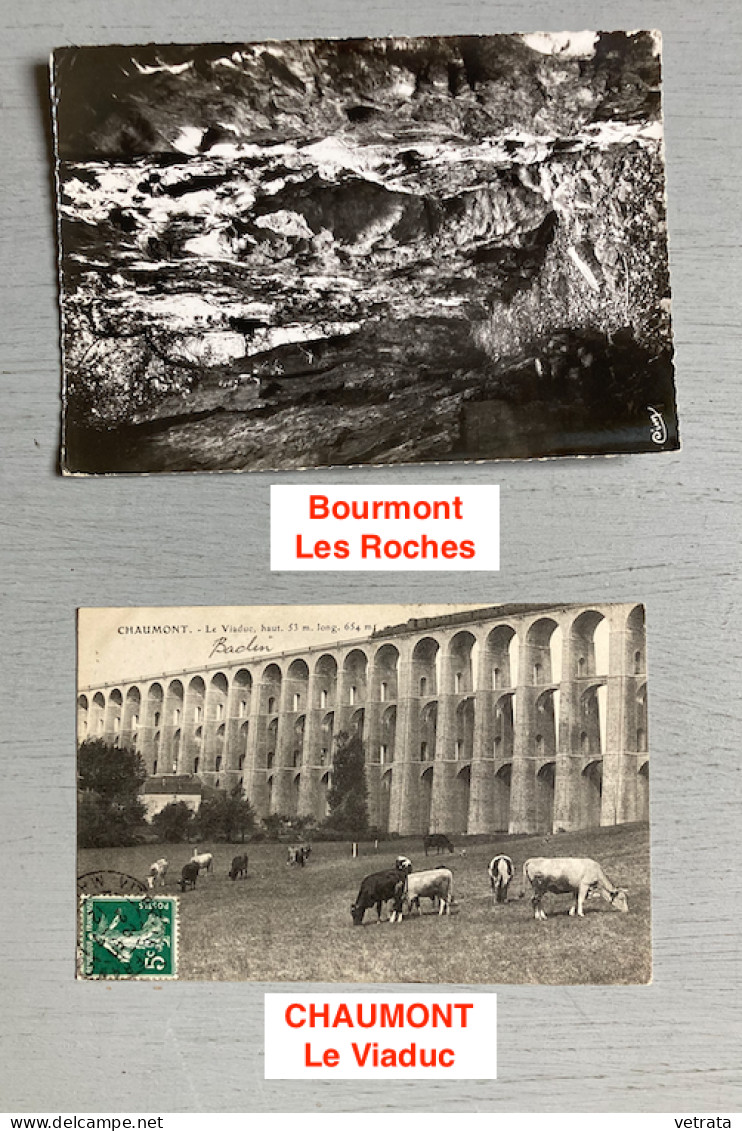 Haute-Marne : 4 Cartes Postales : Chaumont/Bourmont/Braiville/Port Sur Saône - Affranchies Avec Correspondance) - Autres & Non Classés