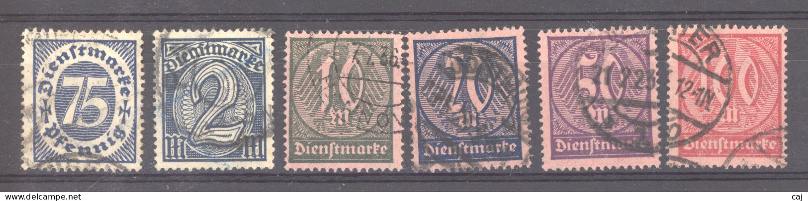 Allemagne  -  Reich  -  Service :  Mi  69-74  (o)          ,      N3 - Dienstmarken