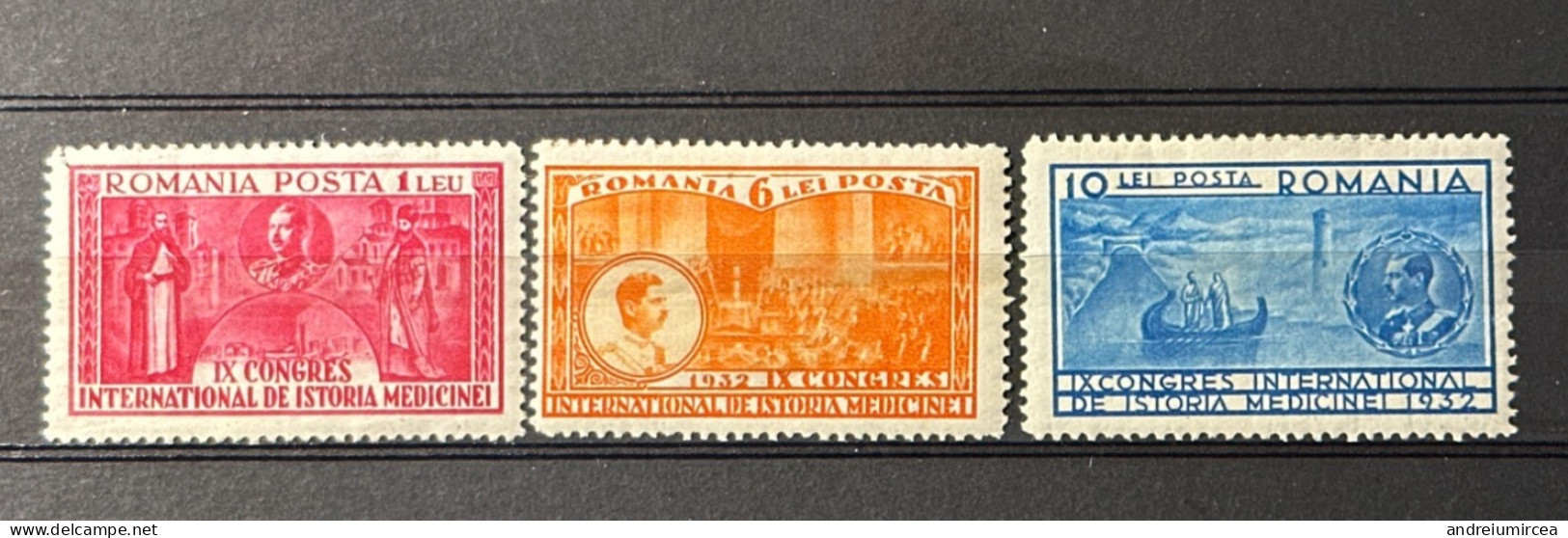 1932 Congresul De Istorie A Medicinei MH - Unused Stamps