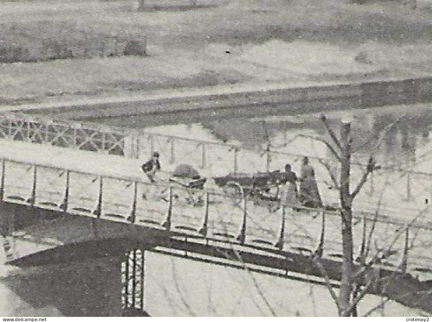 72 LE MANS N°42 Pont De Fer Sur La Sarthe En 1916 Cheminée VOIR ZOOM Personnages Et Charrettes Sur Le Pont - Le Mans