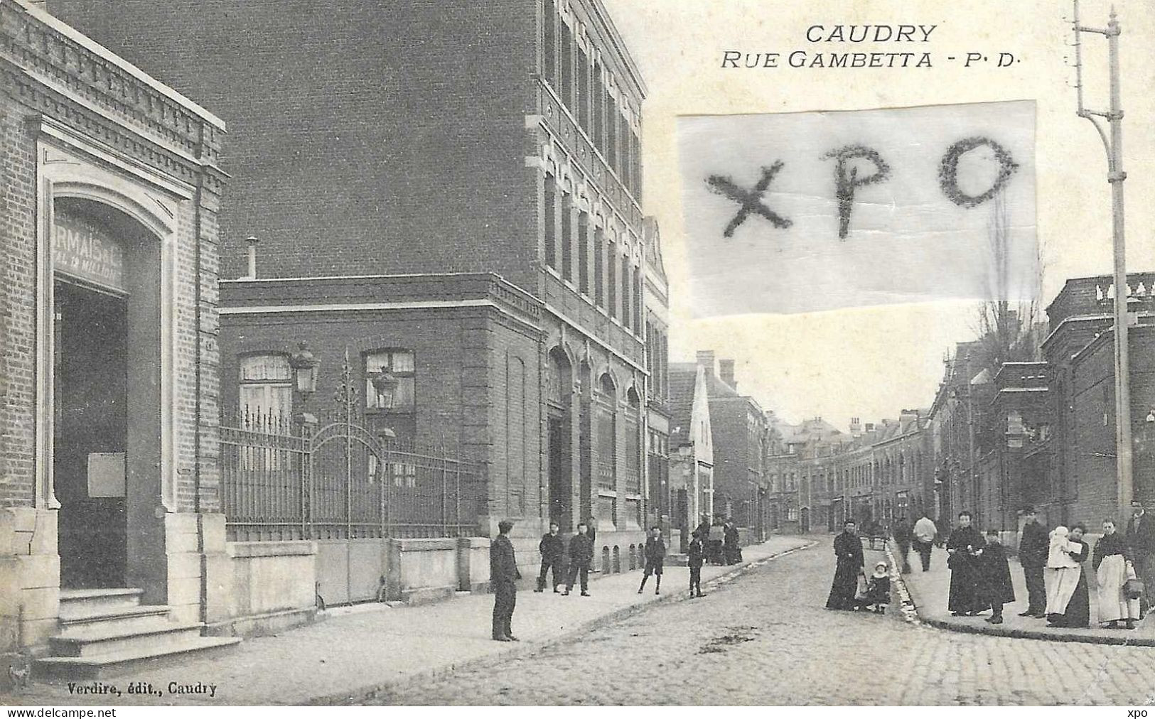 Caudry. Rue Gambetta. Banque Sourmais. - Caudry