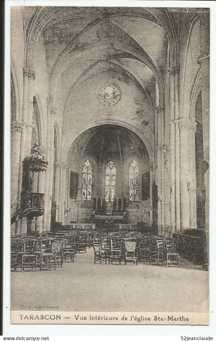 Vue Intérieure De L'Eglise Sainte Marthe    1914    N° - Tarascon