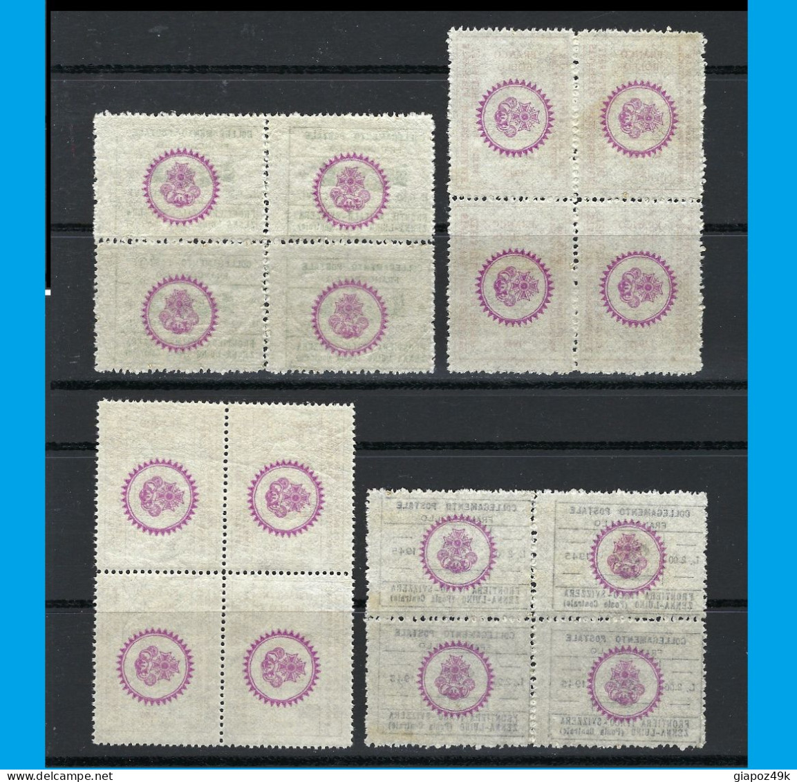 ● ITALIA 1945 ● Emissioni Private D.I.S.P.A. DISPA ● Collegamento Postale Italo Svizzera : Zenna Luino ️● Varietà Rosa B - Local And Autonomous Issues