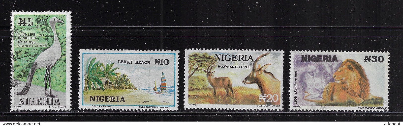 NIGERIA  1992-93  SCOTT#615B-615E USED - Nigeria (1961-...)