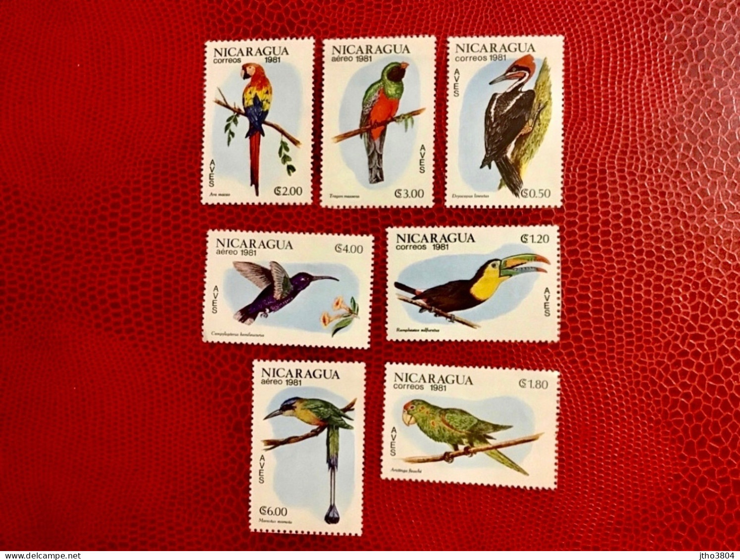 NICARAGUA 1981 7v Neuf MNH Mi 2217 / 2223 YT 1161 / 1164 Aerien 466 / 468 Pájaro Bird Pássaro Vogel Ucello Oiseau - Parrots