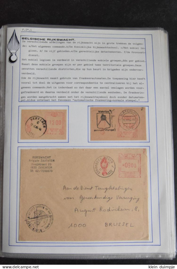 EMA, Frankeerstempels In Verband Met Politie En Rijkswacht, Freistempel Polizei, Internationaal. - Collections (with Albums)