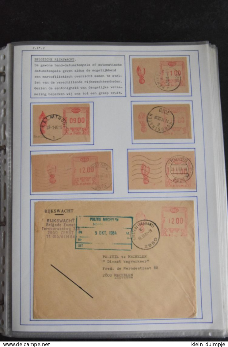 EMA, Frankeerstempels In Verband Met Politie En Rijkswacht, Freistempel Polizei, Internationaal. - Collections (with Albums)