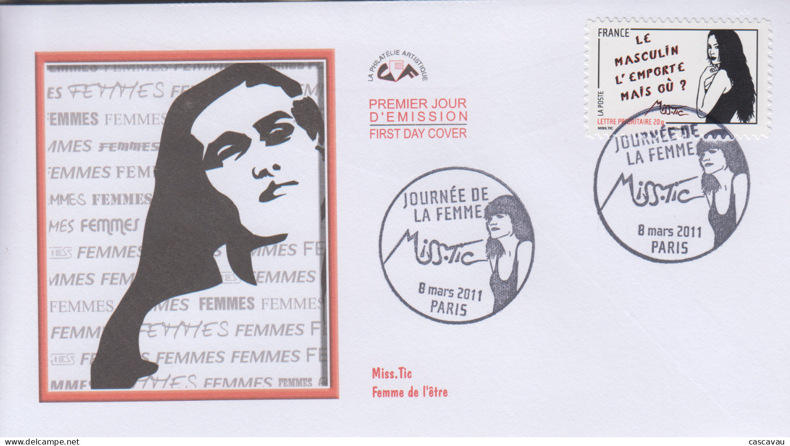 Enveloppe   FDC    1er   Jour   FRANCE     Journée  De  La   FEMME   2011 - 2010-2019