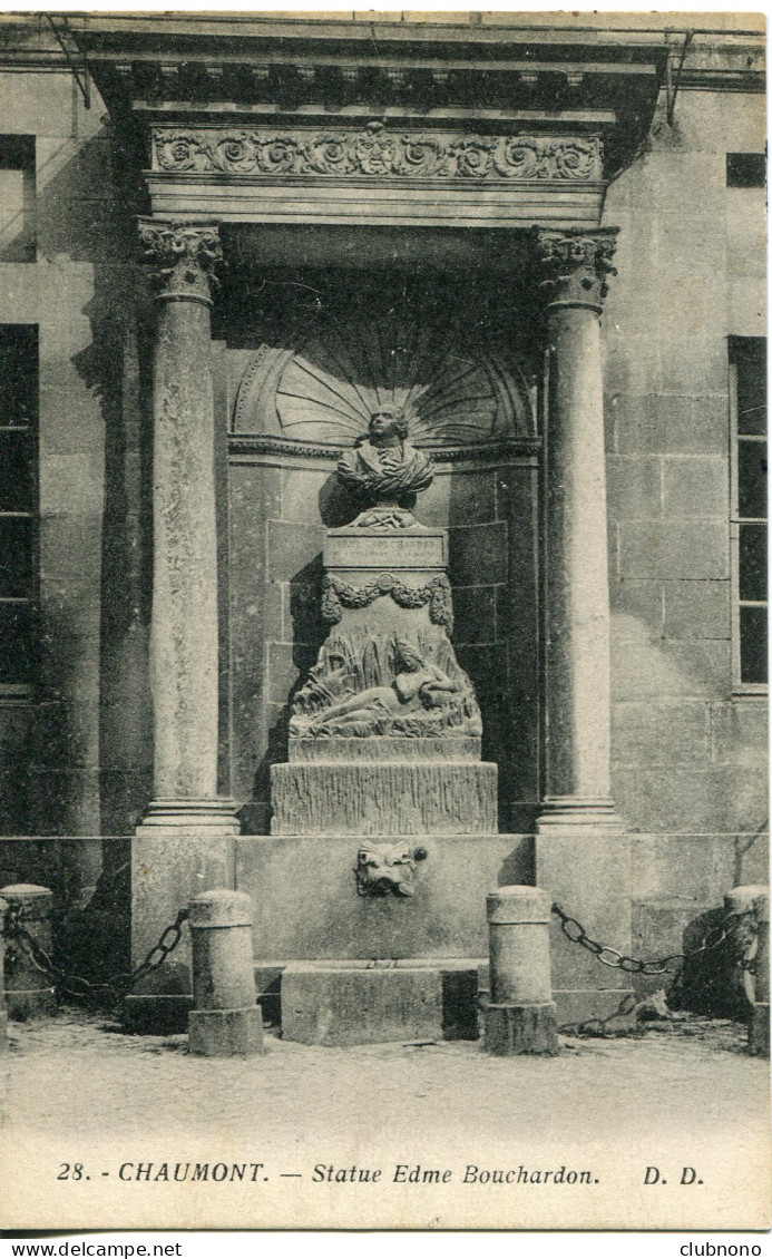 CPA - CHAUMONT - STATUE EDME BOUCHARDON - Chaumont