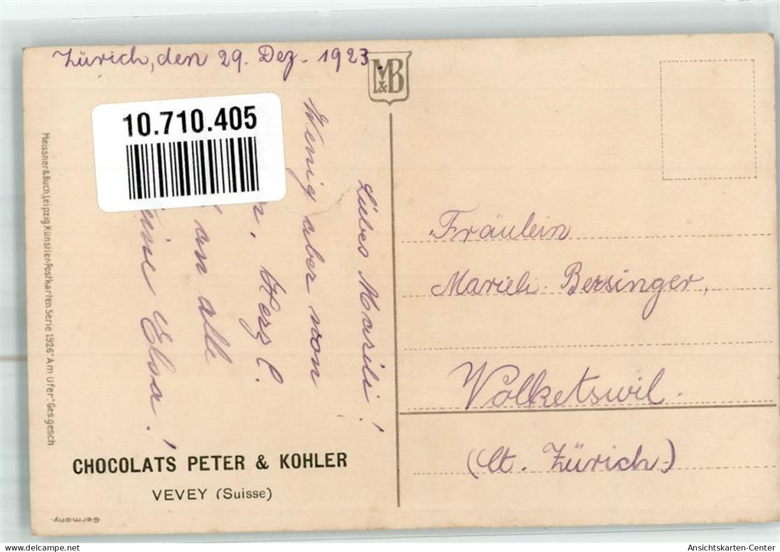 10710405 - Werbung Peter & Kohler  Meissner U. Buch Serie 1926 Am Ufer  Muehle - Publicidad