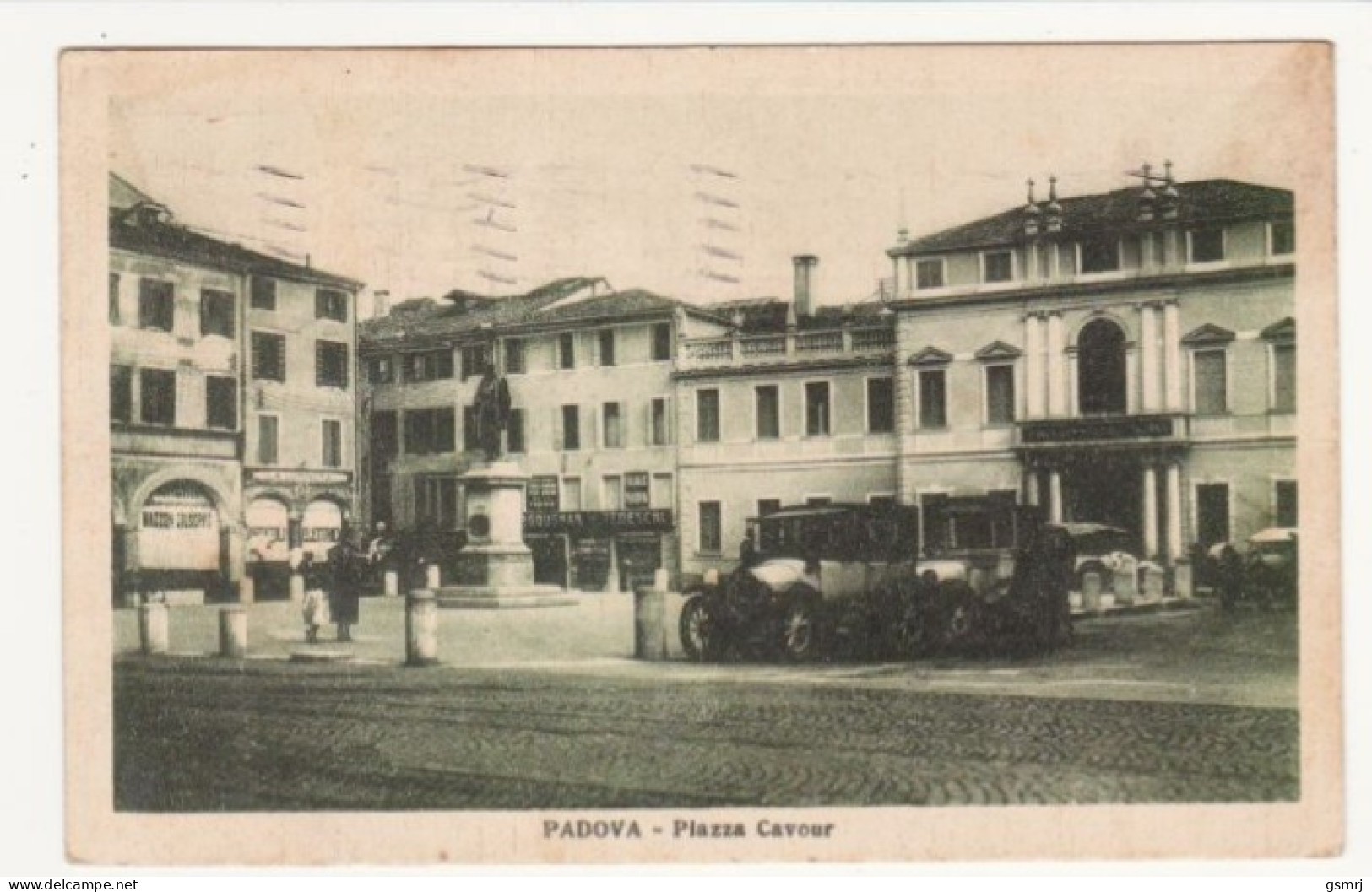 Cartolina - Padova - Piazza Cavour - Macchine. - Livorno
