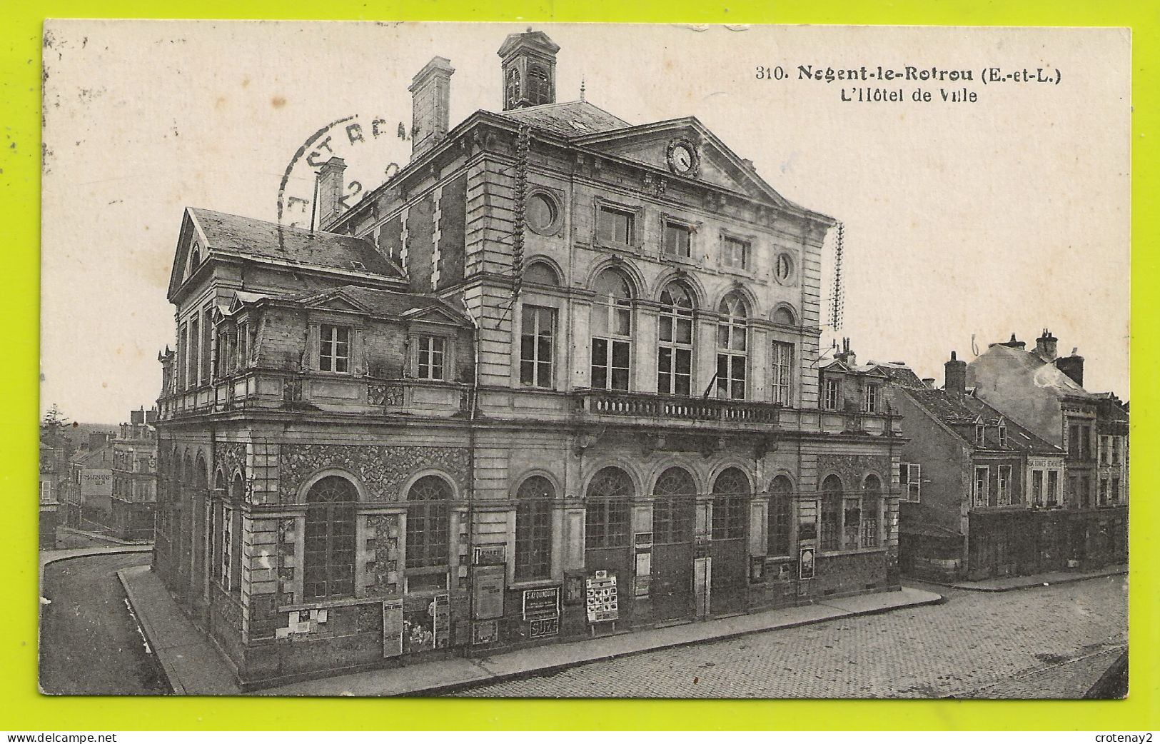 28 NOGENT LE ROTROU N°310 L'Hôtel De Ville PUB SUZE Et St Ay Quinquina En 1933 VOIR DOS - Nogent Le Rotrou