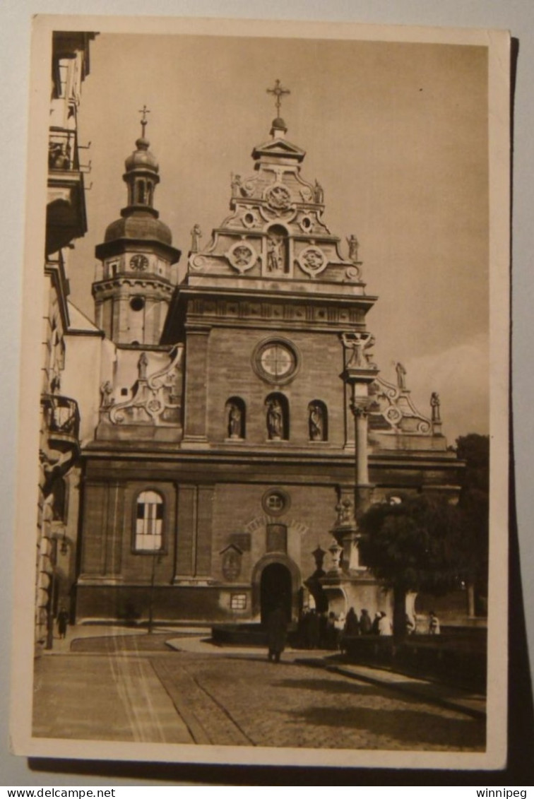 Lwow.Lemberg.2 Pc's.Kosciol Bernardynow.Lechita,1926.Bernardinerrkirche.WWII.German Occupation.Atlas.Poland.Ukraine. - Ucrania