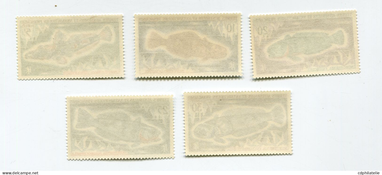 T. A. A. F. N°34 / 38 ** POISSONS DIVERS - Unused Stamps