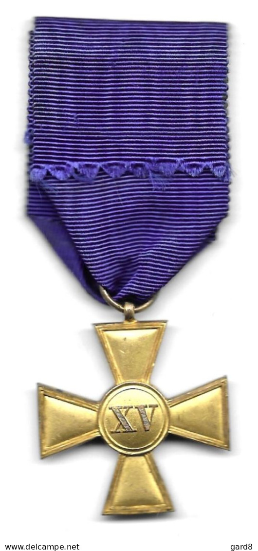 Croix Prussienne D'ancienneté Dans L'armée (15 Ans)   - Bronze - Alemania