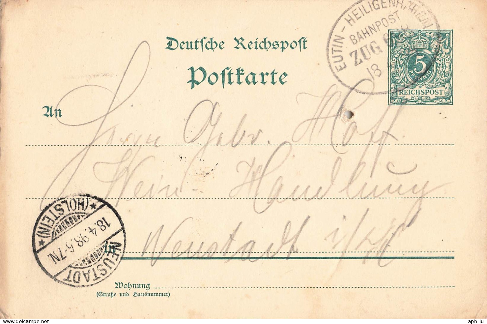 Bahnpost (Ambulant; R.P.O./T.P.O.) Eutin-Heiligenhafen (ZA2466) - Covers & Documents