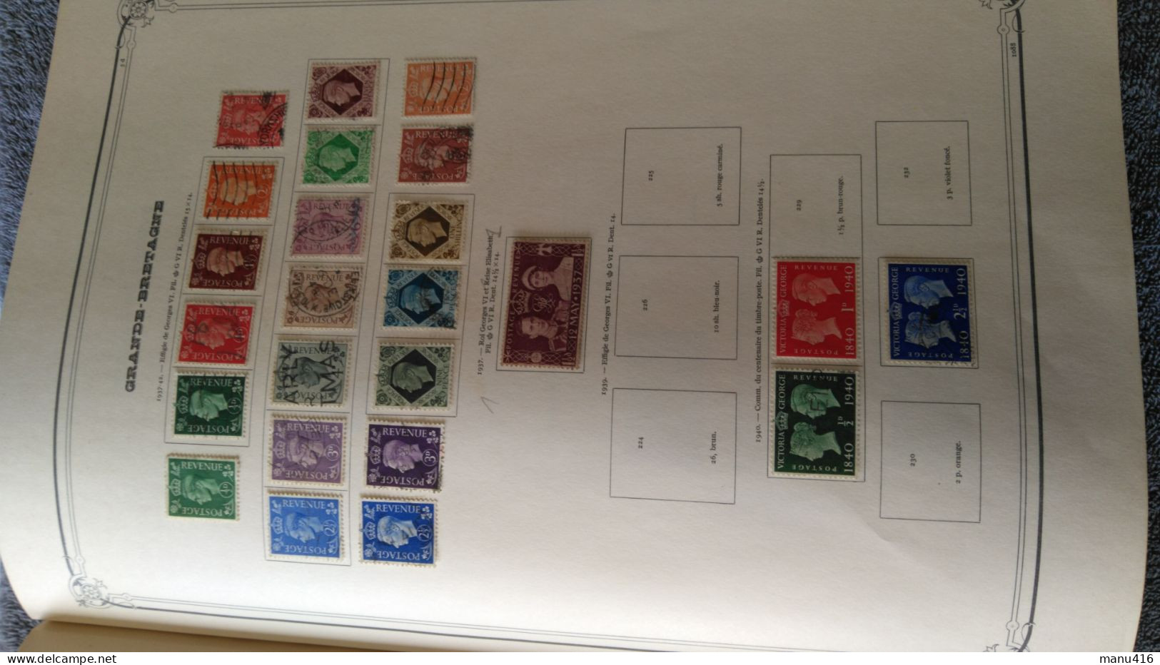 Lot de + 100 Timbres de Grande Bretagne Très anciens forte cote (dont N°5, 6, 38, 66 etc ...) port offert;