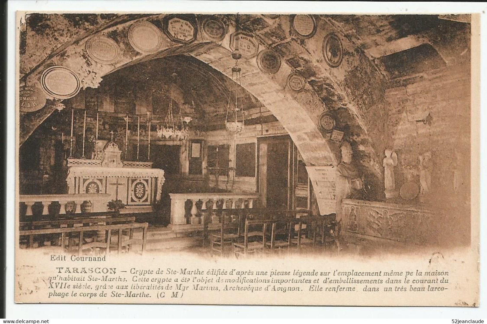 Crypte De Sainte Marthe    1910    N° 1 - Tarascon