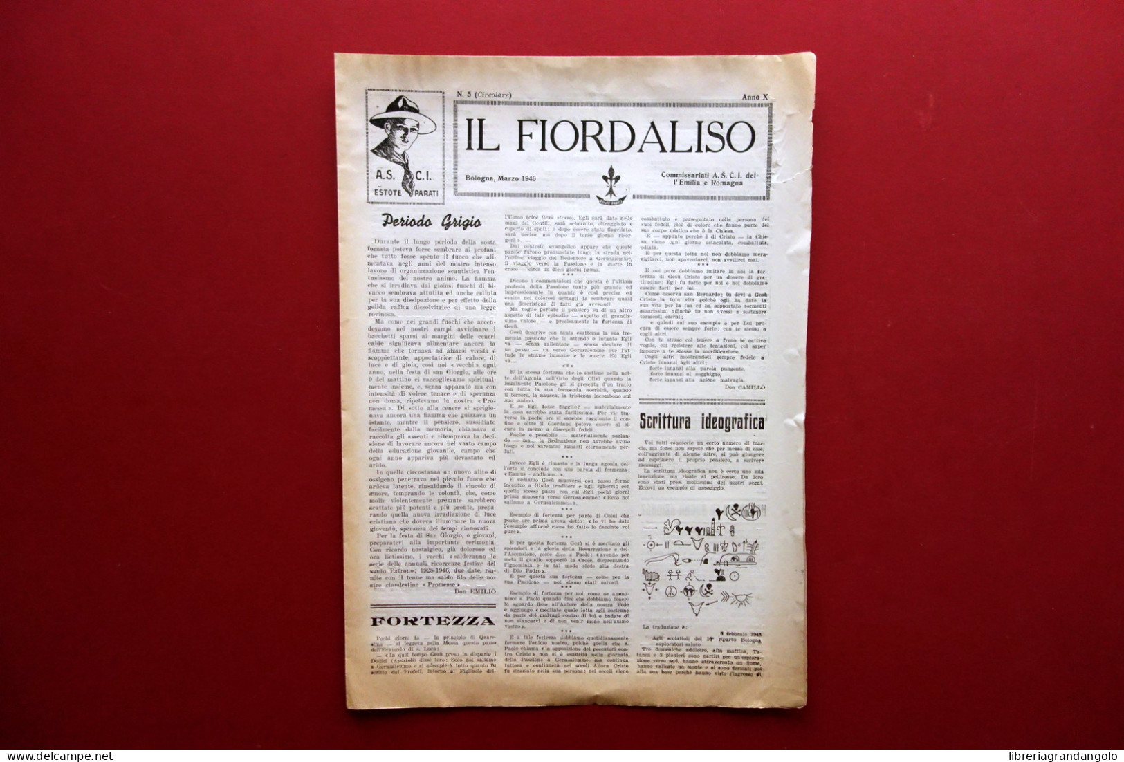 Il Fiordaliso ASCI Anno X N.5 Circolare Bologna Marzo 1946 Scout Scoutismo - Unclassified