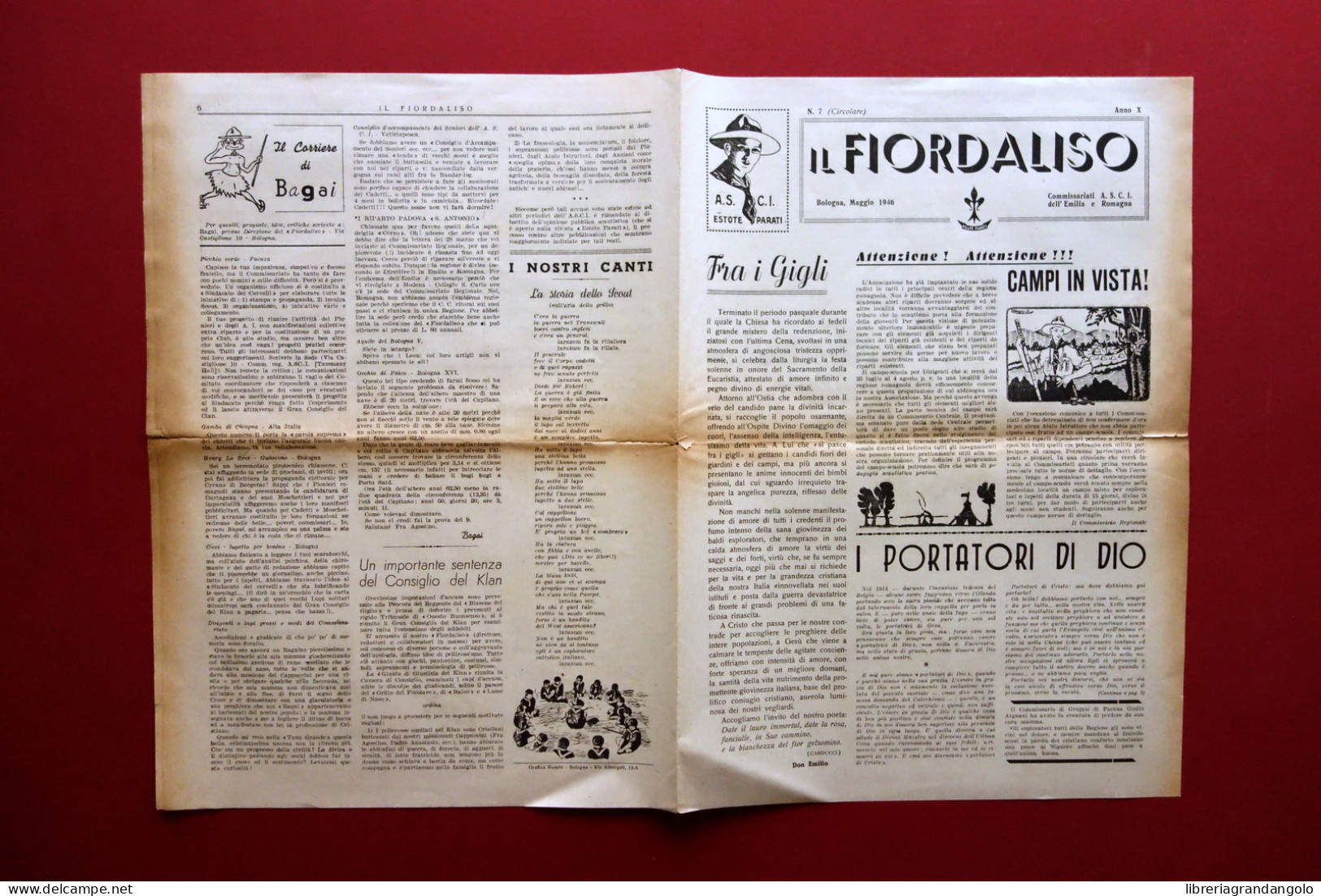 Il Fiordaliso ASCI Anno X N.7 Circolare Bologna Maggio 1945 Scout Scoutismo - Unclassified