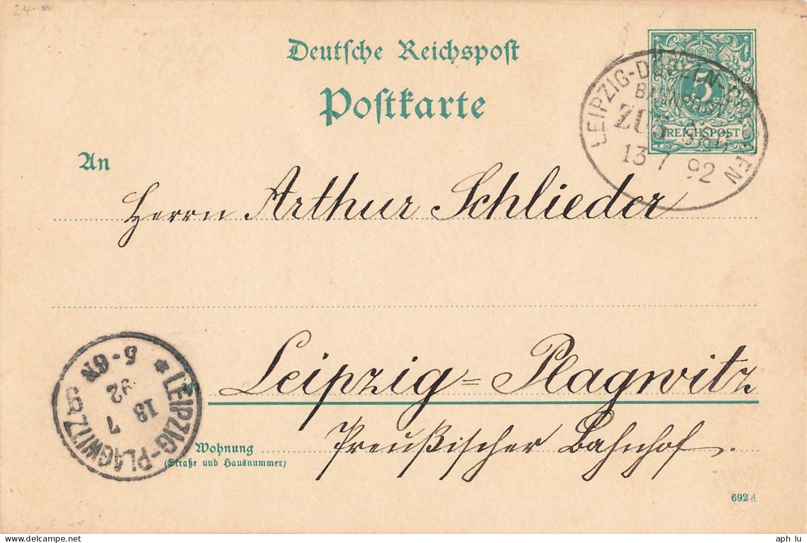 Bahnpost (Ambulant; R.P.O./T.P.O.) Leipzig-Döbeln-Dresden (ZA2469) - Covers & Documents