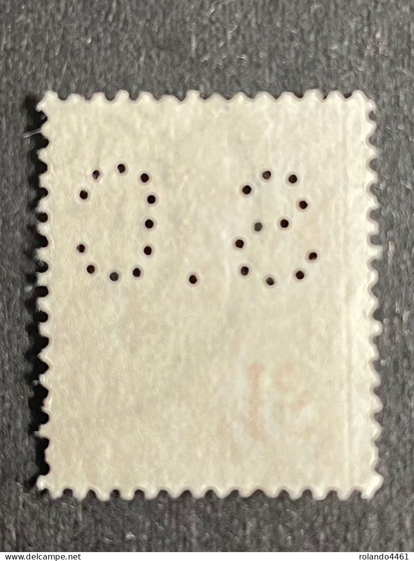 FRANCE S N°117 Mouchon S.C 31 Indice 3 Perforé Perforés Perfins Perfin !! ( Chiffres Gras ) - Other & Unclassified