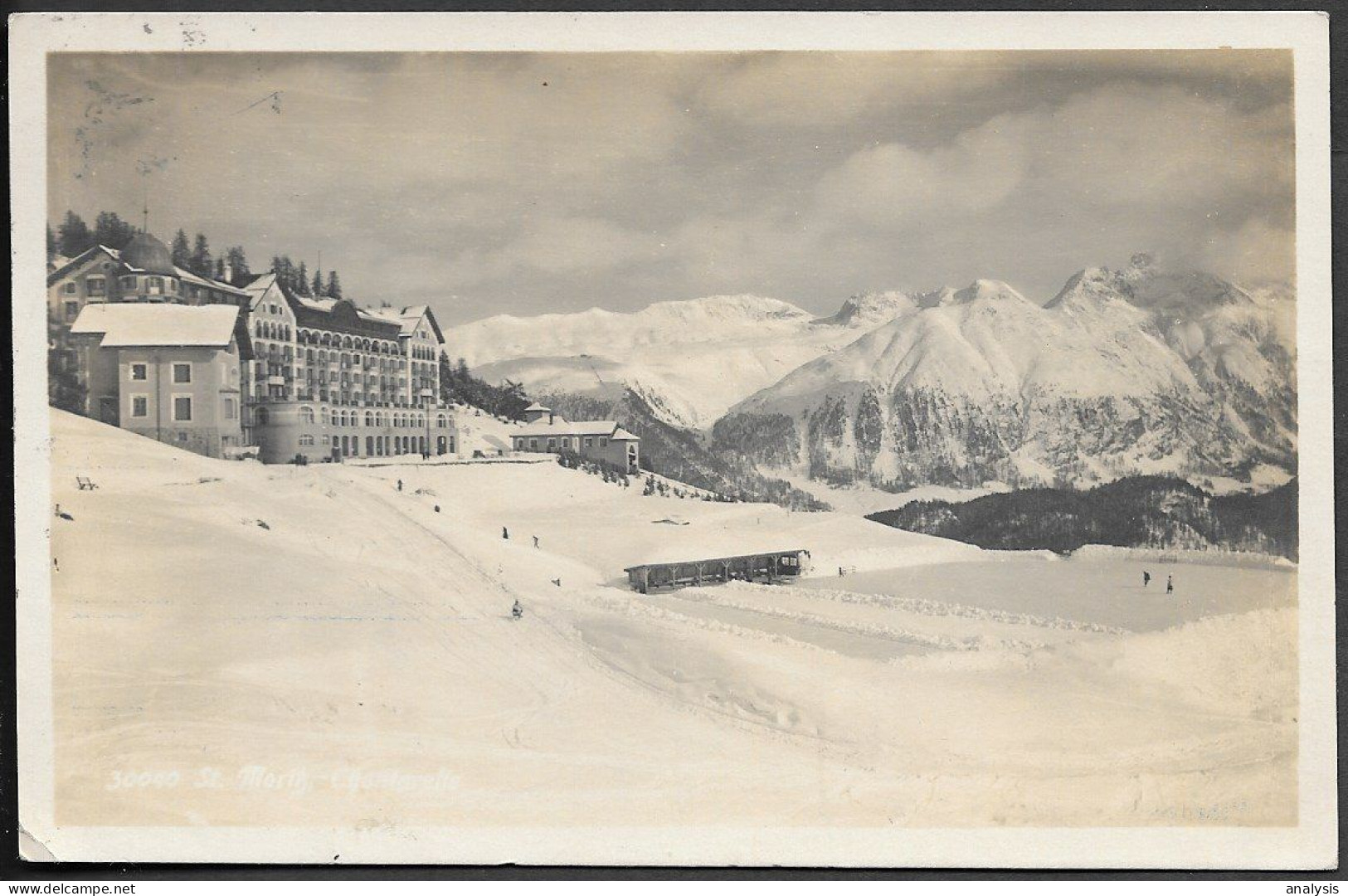 Switzerland St.Moritz Chantarella Old Real Photo PC 1927 Mailed - Saint-Moritz