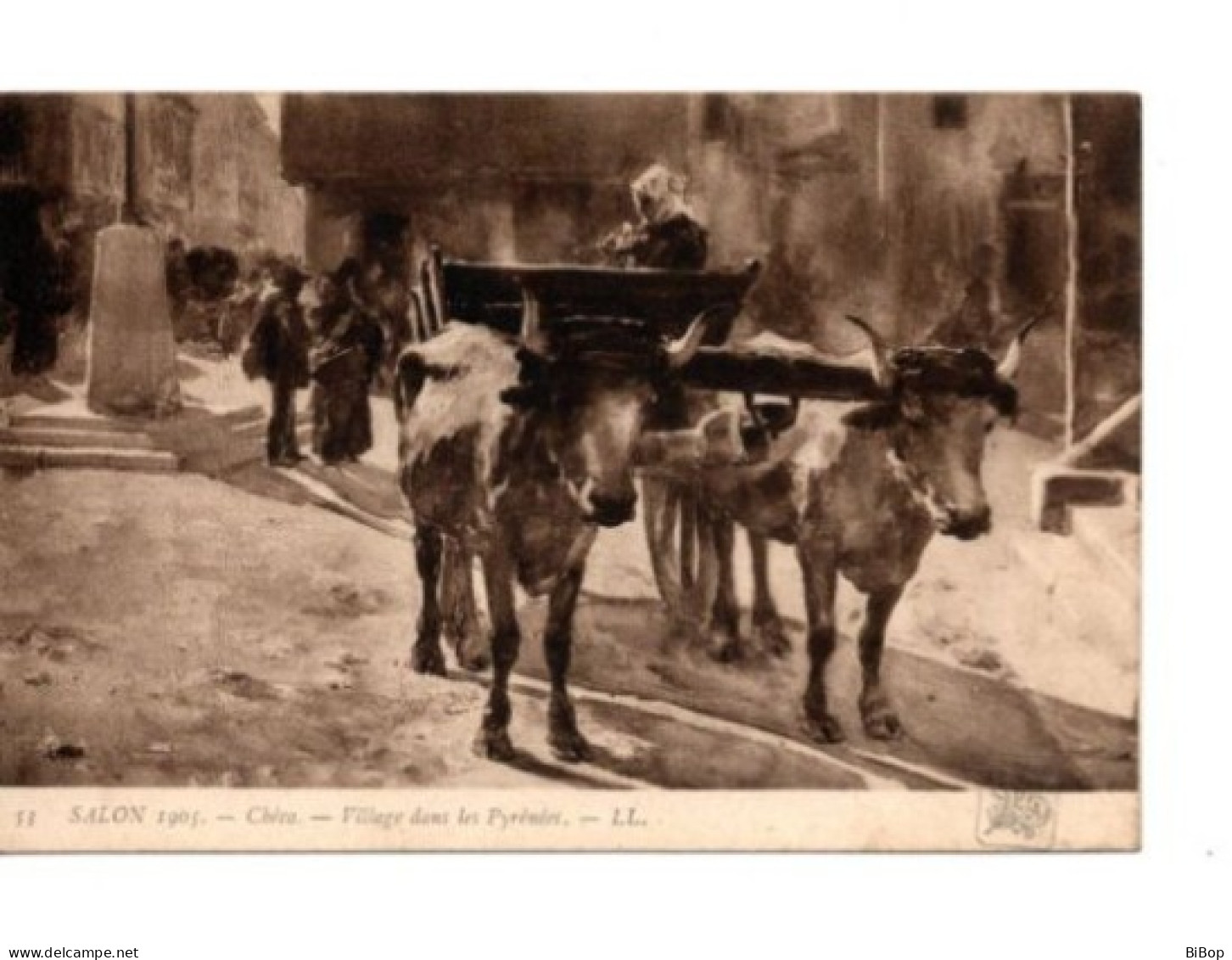 Village Dans Les Pyrénées 1916. Animé - Foto's