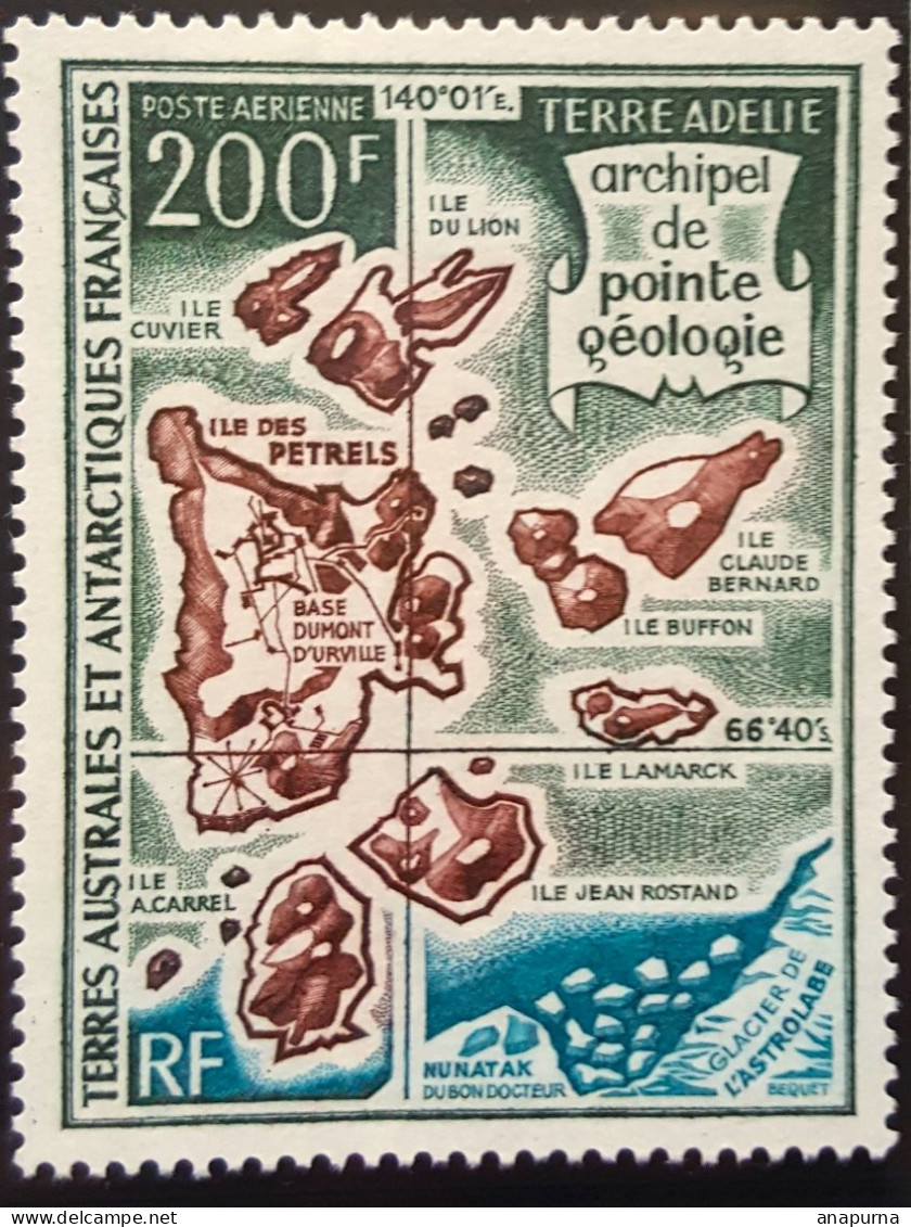 Timbre TAAF PA 24 Archipel De Pointe Géologie. - Ungebraucht