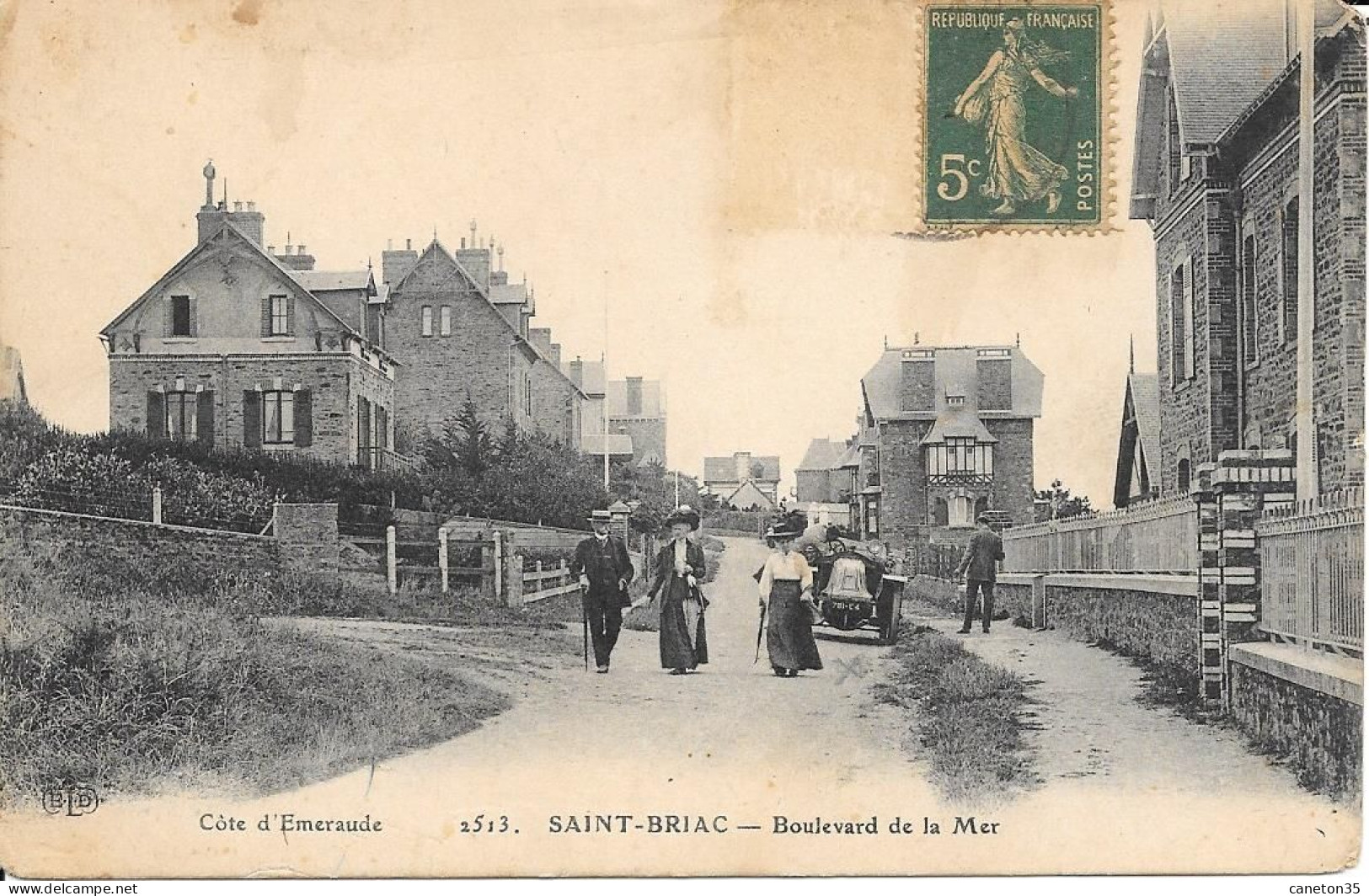 St Briac - Boulevard De La Mer - 2 Angles Légèrement Uses - Saint-Briac