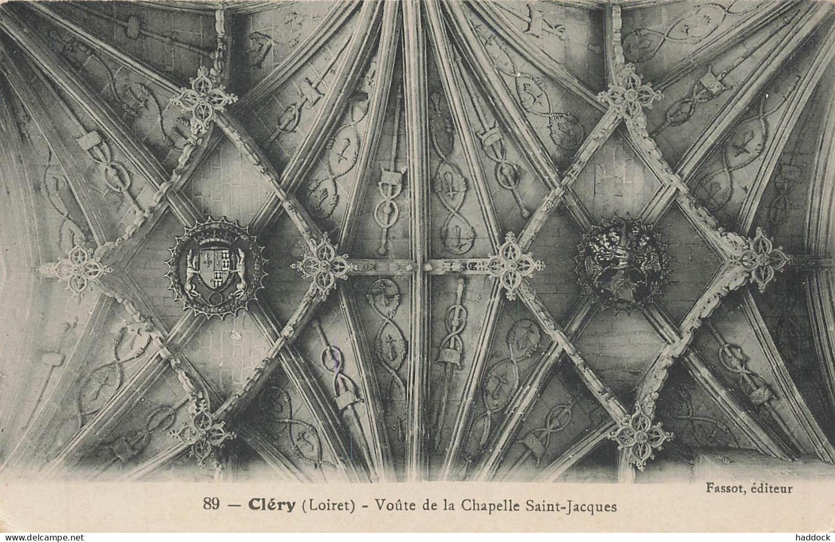 CLERY : VOUTE DE LA CHAPELLE SAINT JACQUES - Altri & Non Classificati