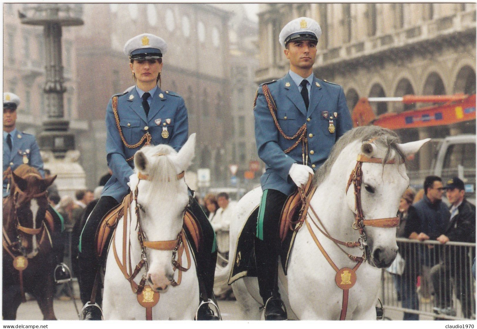 MILANO - CARTOLINA  -  PATTUGLIA A CAVALLO - CON ANNULLO 143° ANNIVERSARIO DI FONDAZIONE - Milano (Mailand)